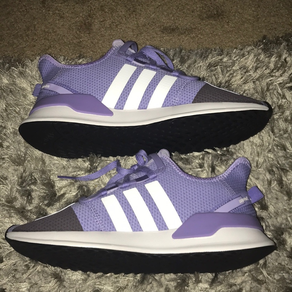 Adidas Lavender & white sneakers